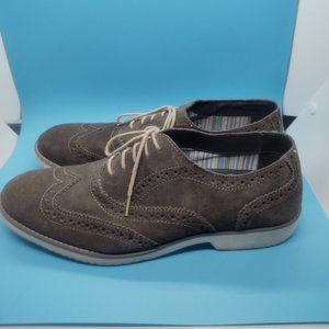 Franco Fortini Gray Suede Kipp Wingtip Oxfords Size 11 EUC
